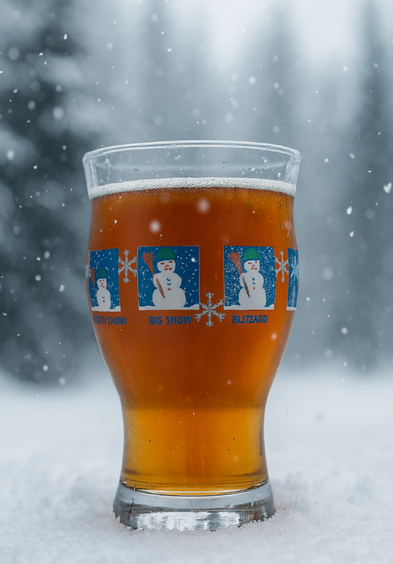 Snowman-O-Mometer Pint Glass