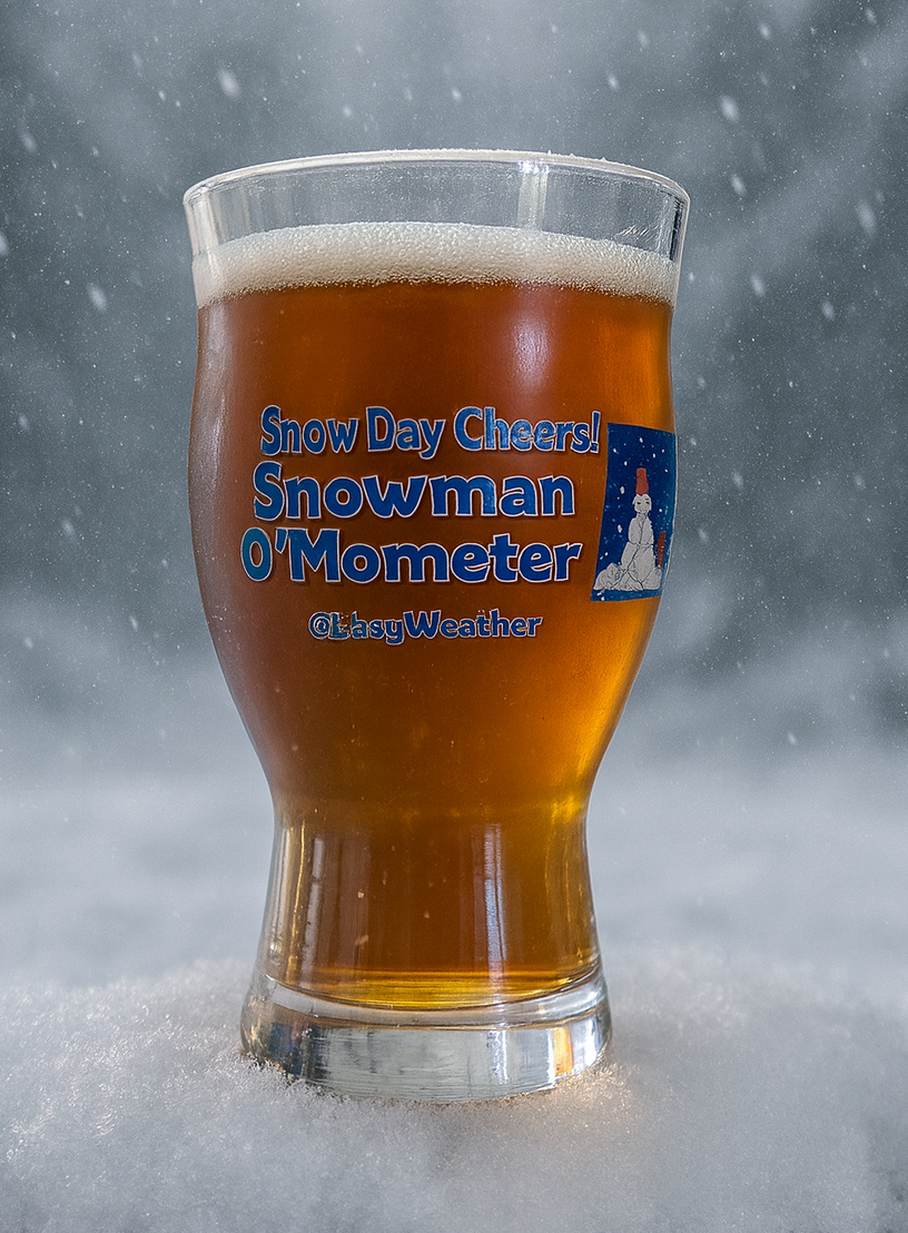 Snowman-O-Mometer Pint Glass