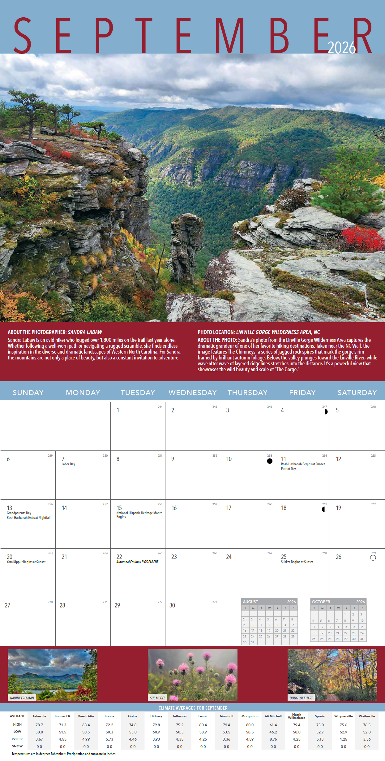 2026 Blue Ridge Calendar
