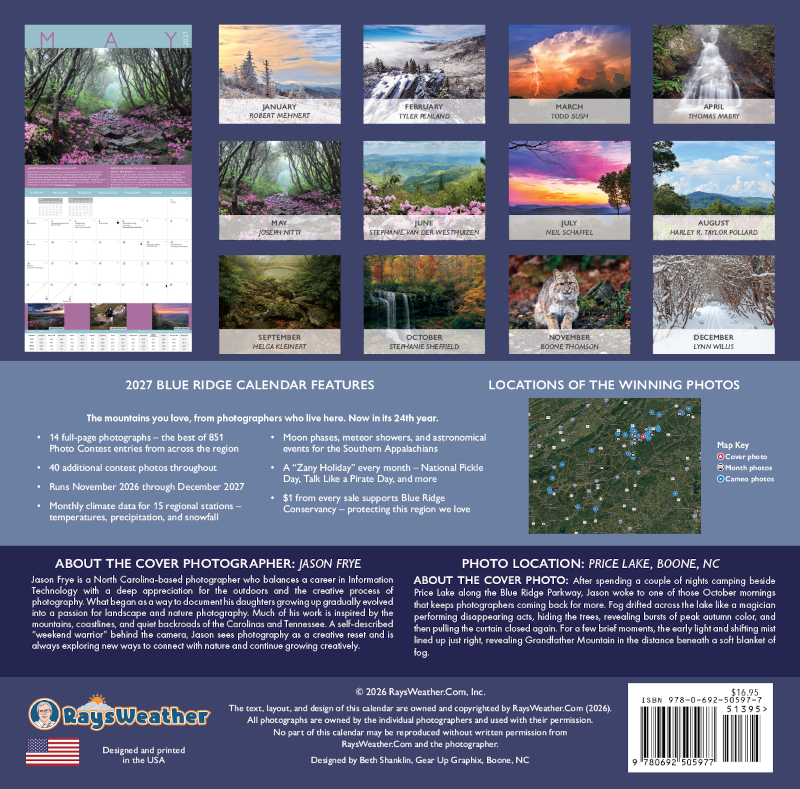 2027 Blue Ridge Calendar