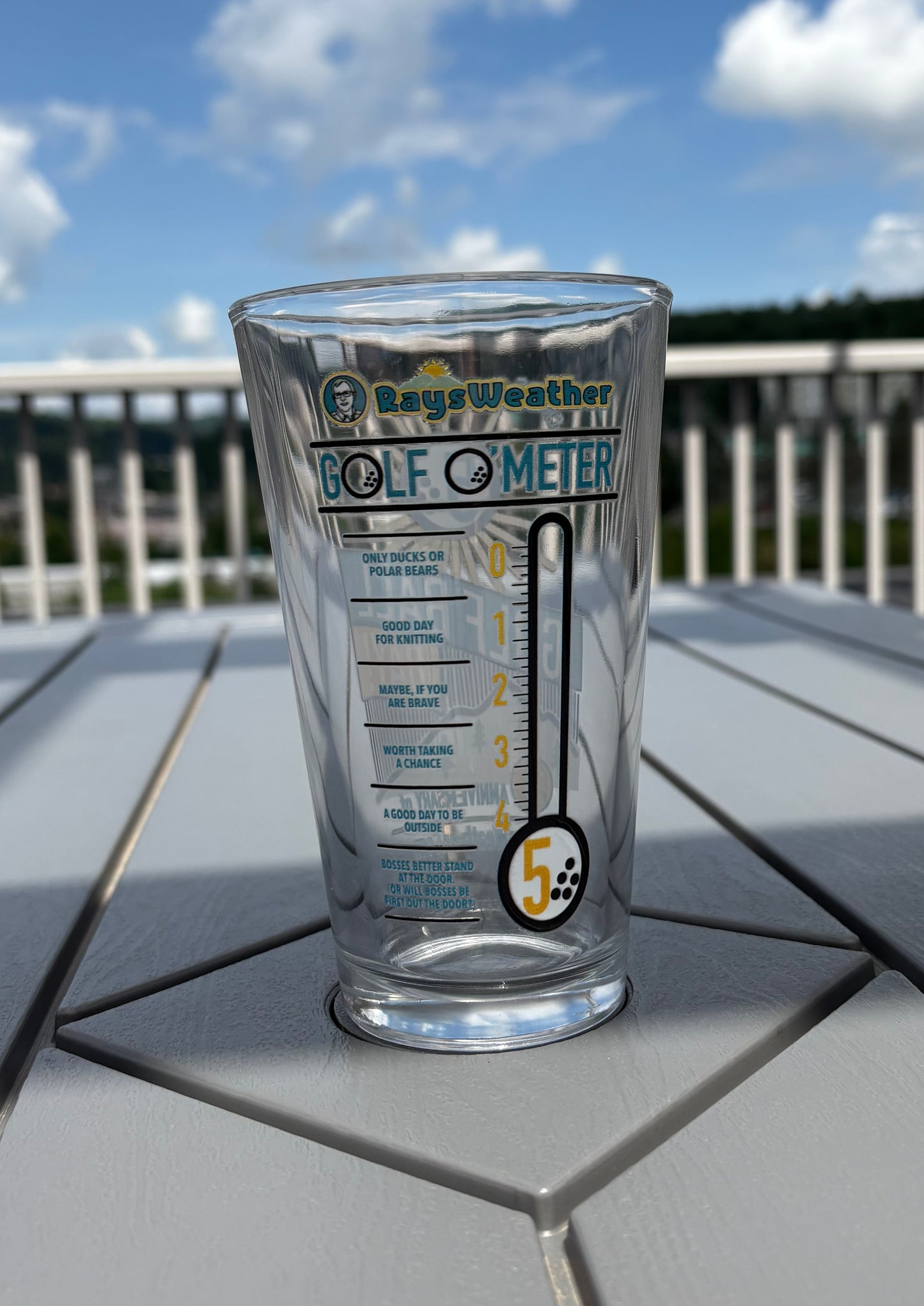 5 Golfball Day Pint Glass