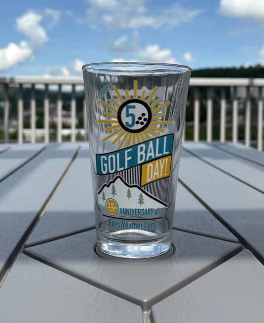 5 Golfball Day Pint Glass